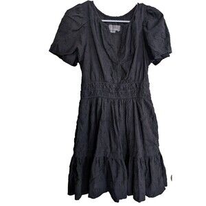 Anthropologie Black Textured Mini Dress Small - Chic & Versatile